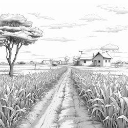 field with crops in africa