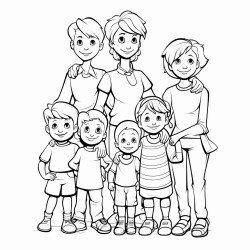 two women one taller than the other and then two toddlers side each woman one boy and one girl