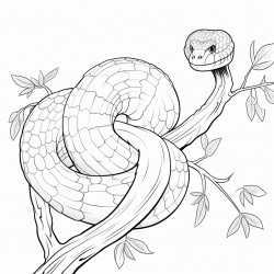 a snake on a tree