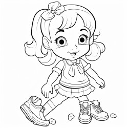 nina bebe con bestido y zapatos