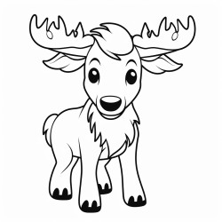 a cute icelandic moose