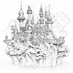 a fantasy air castle