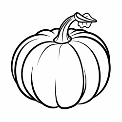simple pumpkin with a stem