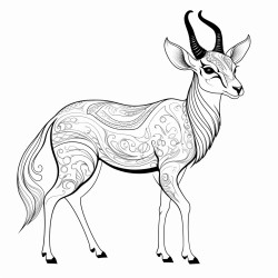 gleaming gazelle  a gazelle with golden gleaming spots on its fur