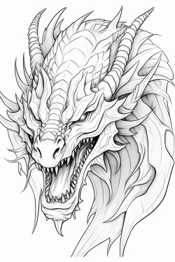 un dragon mignon et charmant qui sourit avec tout autour des toiles des flames et des curs