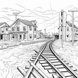 abandoned railroad crossing intersection