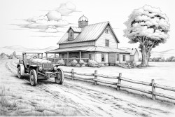 barn and house
