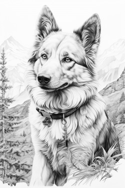 a dog in a forest near crested butte colorado