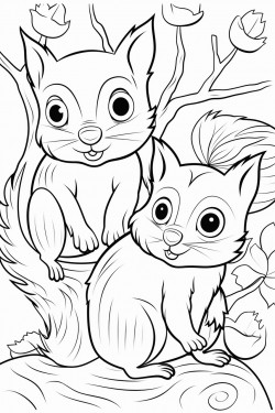 squirrels with bushy tails