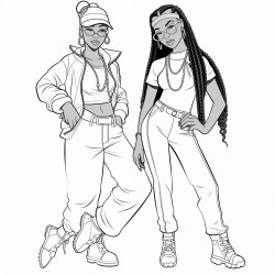 prompt y2k cute chic black girls fashion hip hop money