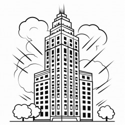 tall building on fire