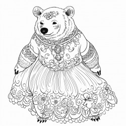 bear in a dress