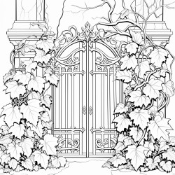 closed gate to magic garden ivy