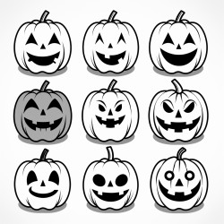 9jackolantern faces