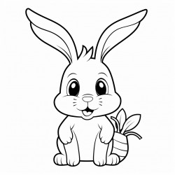 bunny with a big carrot