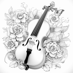 a butterfly plays violin