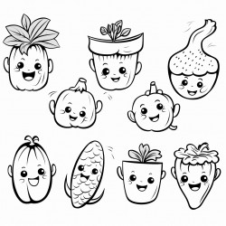 vegetables with smiles and other lunch and dinner foods