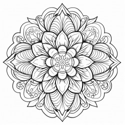 un coloriage pour adulte fminin style mandala pas dombre assez simple  colorier