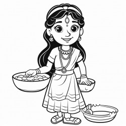 an indian little girl who is working in marketing