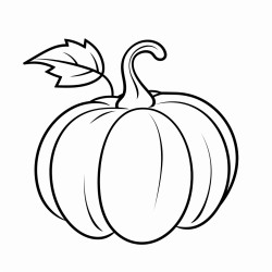 simple pumpkin with a stem