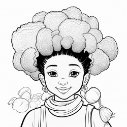 black girl with another puffs