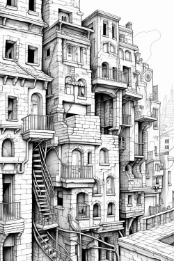 city building with graphiti