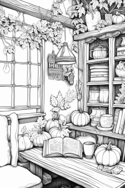 cozy fall coffee shop