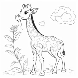 une girafe qui mange des feuille