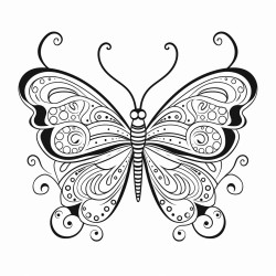 colouring book for kidsbutterflies