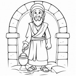 hebrew man beside well