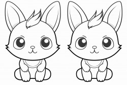 a kawaii style little bunny