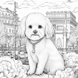 maltese dog in paris