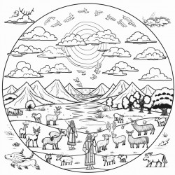 a picture on the story of creation in the bible for 6 and 7 year old year