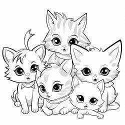 kittens puppies and bunnies with big eyes and fluffy tails