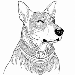 chien beauceron de 1an une femelle avec un collier