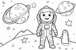 space coloring pages