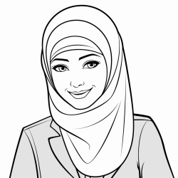 can you draw a flight attendantcan you draw a beautiful muslimah who travels the world