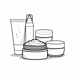 beauty product day cream bold and easy white background