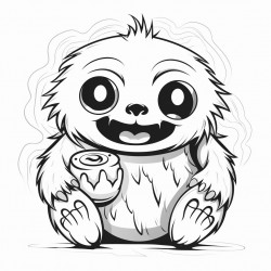 monster pop smile sloth 90s
