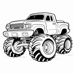 monster truck doing a wheely