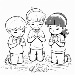 children praying