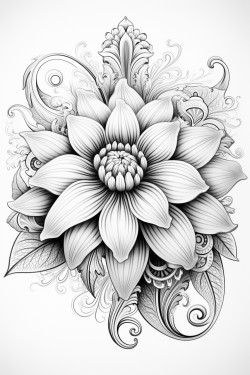 a mesmerizing mandala intricate geometric patterns forming delicate floral shapes at the center