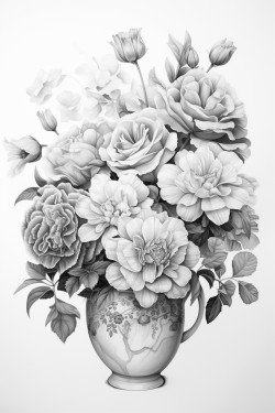 a serene still life with white roses in a delicate porcelain vase