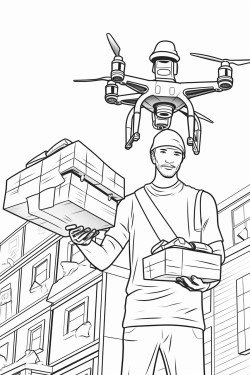drones delivering packages