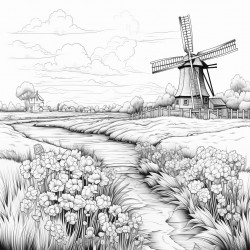 flower field in amsterdam