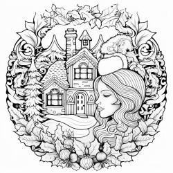christmas coloring page for adults