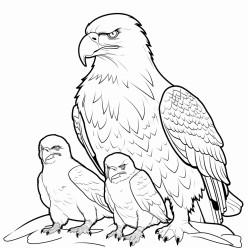 family cubs of eagle