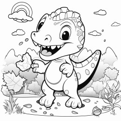 le dinosaure pop en automne