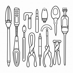 pore extractors tools bold and easy white background