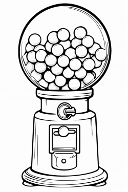 gumball machine with 50 gumballs
